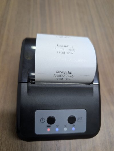 The connection receipt printing on a paired thermal printer